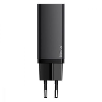 Сетевое зарядное устройство Baseus GaN2 Lite Quick Charger C+U 65W Black 326790001 фото