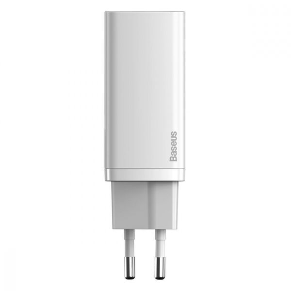 Сетевое зарядное устройство Baseus GaN2 Lite Quick Charger C+U 65W EU White 326790003 фото