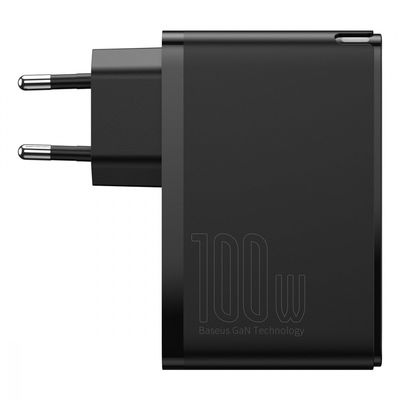 Сетевое зарядное устройство Baseus GaN2 Pro Q.C 2C + Charger Type-C Cable 100W Black 326800001 фото