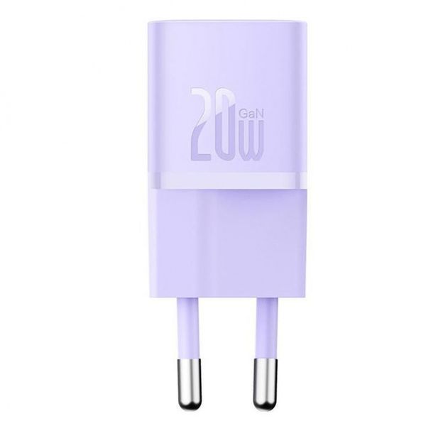 Мережевий зарядний пристрій Baseus GaN5 Fast Charger (mini) 1C 20W Purple 449160011 фото