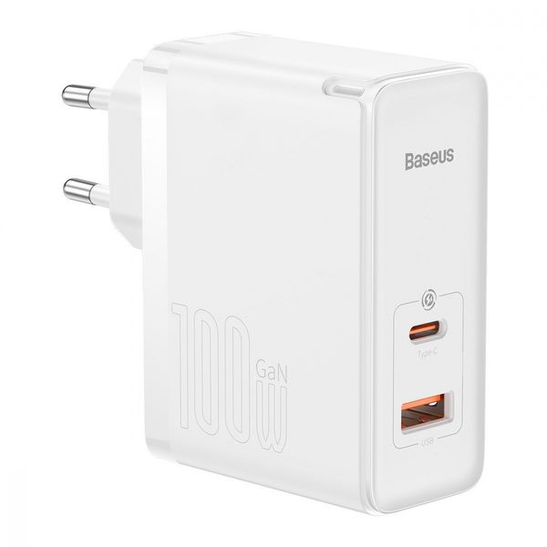 Сетевое зарядное устройство Baseus GaN5 Pro Fast Charger Type-C+USB 100W White 388050003 фото