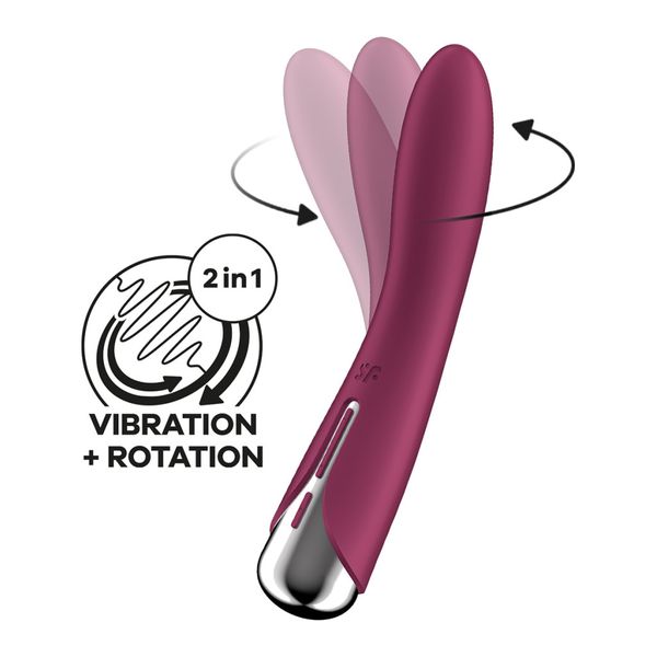 Вібратор Satisfyer Spinning Vibe 1 Burgundy D-237580 фото