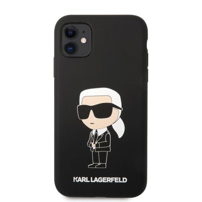 Чохол Karl Lagerfeld Liquid Silicone Ikonik NFT для Apple iPhone 11 KLHCN61SNIKBCK фото