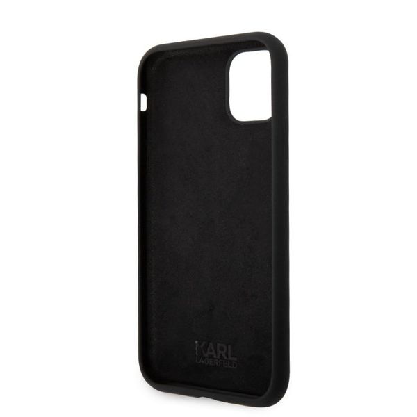 Чохол Karl Lagerfeld Liquid Silicone Ikonik NFT для Apple iPhone 11 KLHCN61SNIKBCK фото