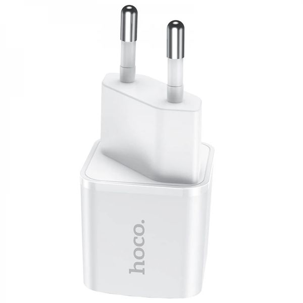 Сетевое зарядное устройство Hoco N10 Starter Single Port PD20W Charger White N10  фото