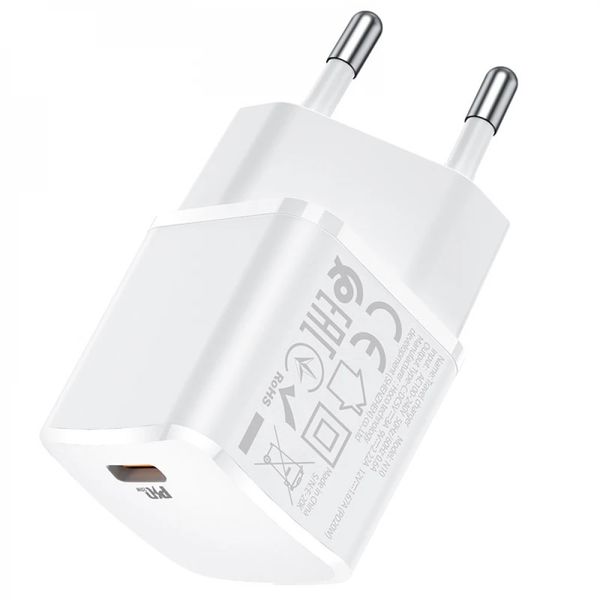 Мережевий зарядний пристрій Hoco N10 Starter Single Port PD20W Charger White  N10  фото