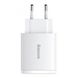 Мережевий зарядний пристрій Baseus Compact Quick Charger 2U+C 30W White 333730003 фото